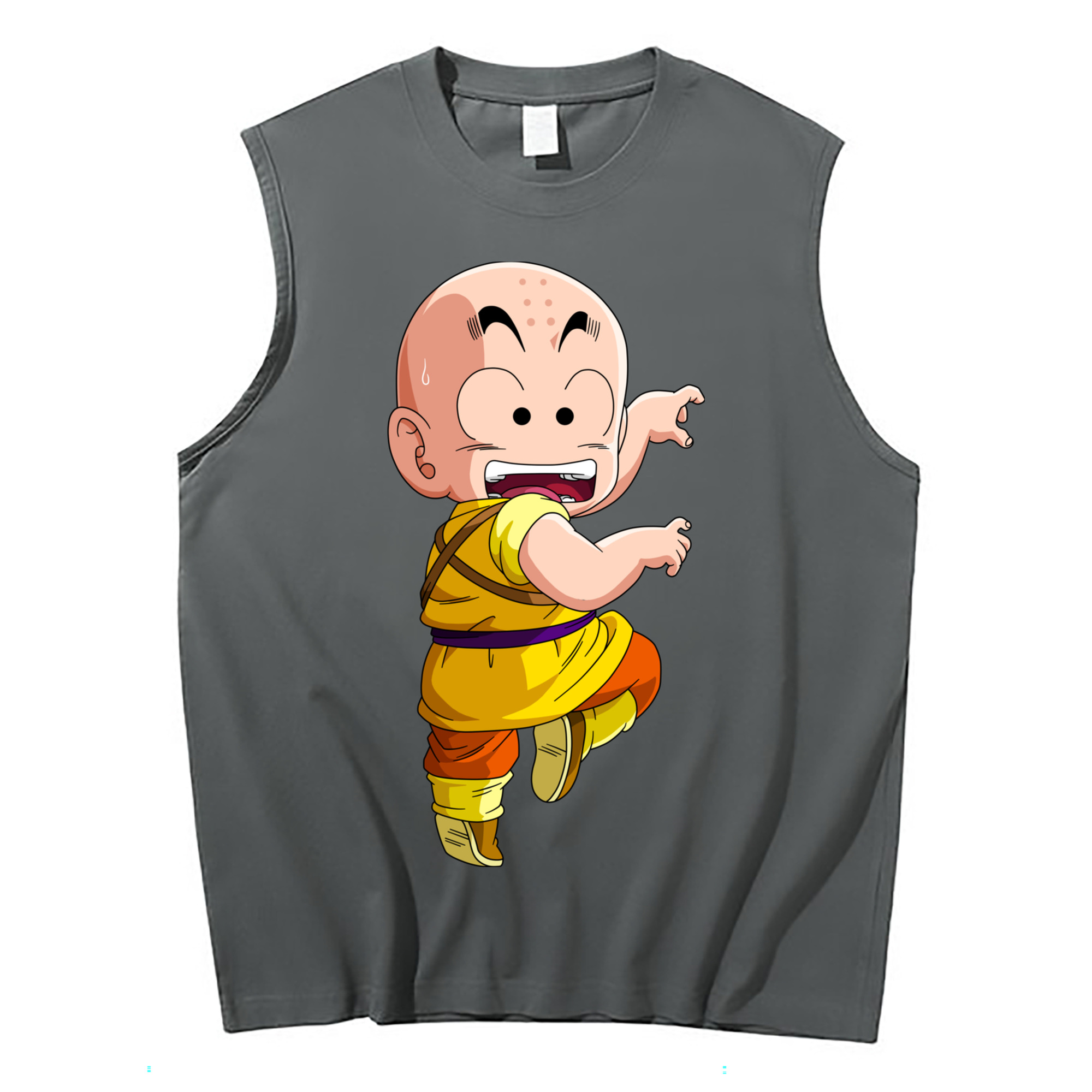 （画像用） ドラゴンボール クリリン DRAGON BALL krillin コットン100％タンクトップ（フロントプリント）